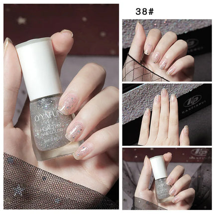 40 Colors Nail Polish Quick Dry No-bake Lasting Water-based Tearable Manicure Not Easy To Fade Semi-permanent Varnish Nail Art