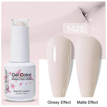 Clou Beaute 15ml Nail Gel Polish Vernis Semi Permanent UV LED Lamp Lakiery Hybrydowe Hema Free Red Nail Art Gel Lacquer Gel