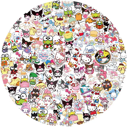 50/100/200pcs Kawaii My Melody Kuromi Hello Kitty Stickers for Kids Girl DIY Stationery Diary Cute Cartoon Sanrio Sticker Decals