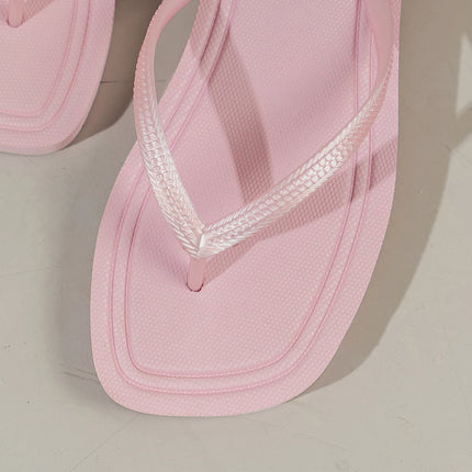 Summer Women Flip Flops casual solid color comfortable non-slip lightweight indoor outdoor beach square head EVA flat sandals