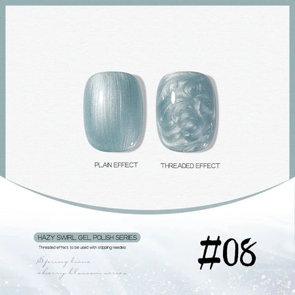 MIANEL 12ML Mother-of-Pearl Mermaid Shimmer Thread Gel Polish 2026 Spring-Summer Collection Fine Glitter Aurora Pearl Nail Art