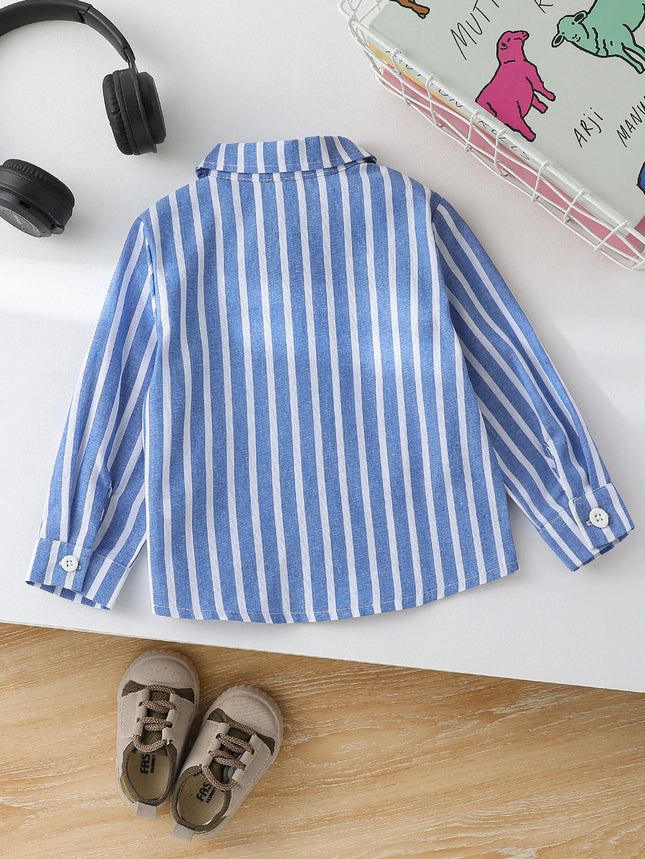 Spring Autumn Kids Baby Boys Clothes T-Shirt Toddler Striped Clothing Children Wears Infant Casual Blouse Clothes For 1-3Y