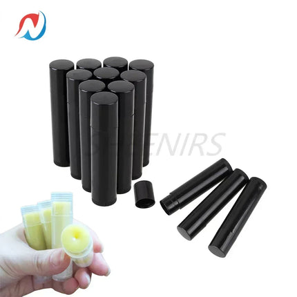 100pcs  3/16 Oz (5.5 ml) Empty Lip Balm Tubes lipstick container Round with White Caps for DIY Lipstick homemade Lip Gloss Stick