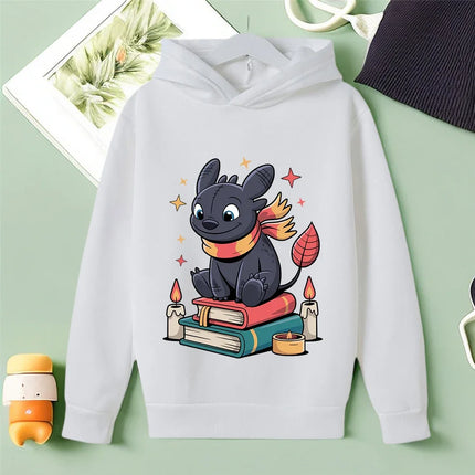 Lovely Children Hoodie Toothless Cartoon Print For Boys Girls Autumn Winter Street Style 3-14Y