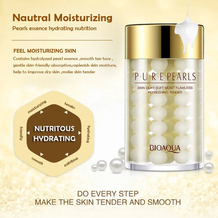 2pcs BIOAQUA Pure Pearl Face Cream Moisturizing Skin Anti Wrinkle Hydrating Facial Cream Beauty Health Skin Care