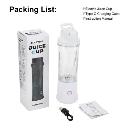 6 Blades Electric Juicer Cup 2 Cups For Travel Portable Juicer Mixer Usb Charge Fresh Fruit Juice Personal Blender Smoothie