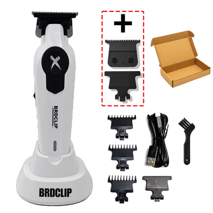 BRDCLIP X Series White FA1T 7700RPM Professional Electric Hair Trimmer Hair Clipper For Man Carving DLC Blade Barber Shop Tool
