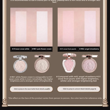 Flower Knows Little Angel Embossed Highlighter Natural brightening water light three-dimensional contour powder