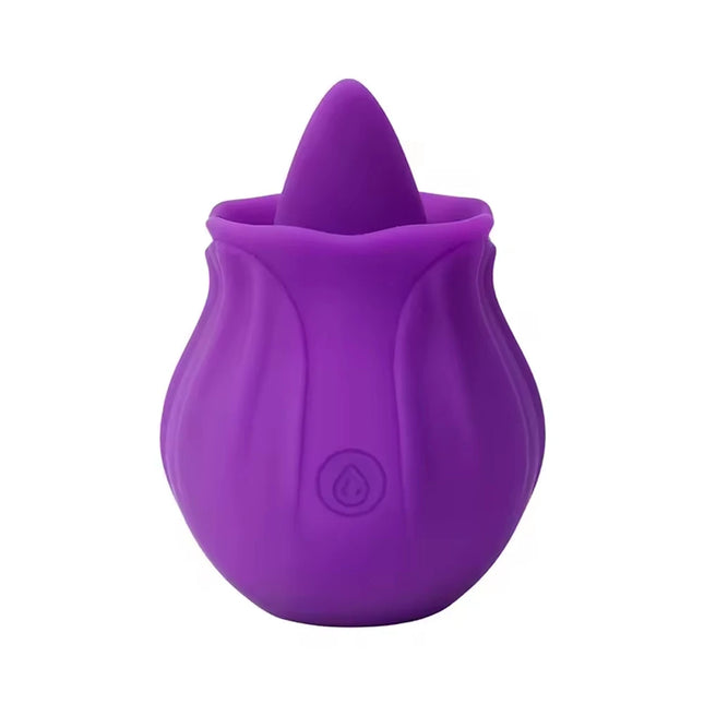 Rose Tongue Vibrator Sex Toy Clitoral Stimulator with Licking & Vibration for Female Anal Clitoris Nipple G Spot for Her Pleasure