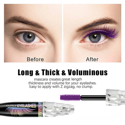 5D Mascara with Big Eyes Waterproof Thickening Lengthening Curling Liquid Fiber Mascara Eyelash Extension Makeup Gifts for Women