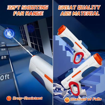 Electric Water Gun Most Powerful Automatic Water Gun Long Range Classic Big Electronic Watergun, Electric Squirt Gun Water Blaster Toy for Kids Summer Outdoor Pool Party Holiday Deals