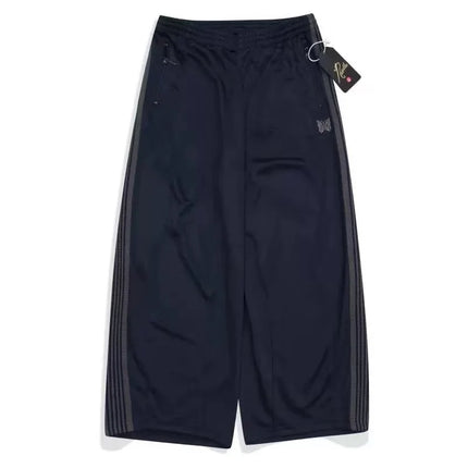Embroidery Loose Wide Leg Pants Men Women Casual Loose Fit Long Trousers Comfortable Breathable Cotton Youthful Style