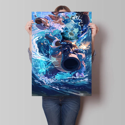 Japanese Anime Canvas Paintings Pokemon Pikachu Poster Cartoon Character Picture Bright and Clear Colors High Quality Home Decor