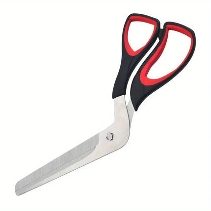 Multifunctional Pizza Scissors Stainless Steel Blade Detachable Cutting Tools Ergonomic Grip Black&Red for Restaurant Kitchen