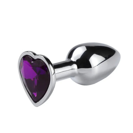 1PC Luxury Metal Butt Toys Heart Shaped Anal Trainer Jewel Butt Plug Kit SM Adult Gay Anal Plugs