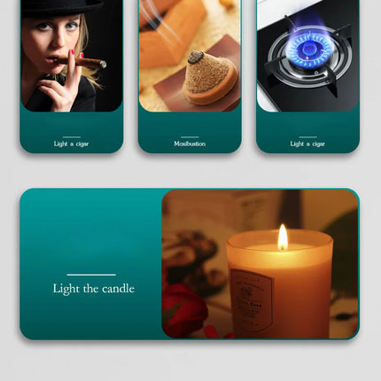 JOBON Multi-function Strong Gun Lighter Windproof Blue Flame One-touch Lock Fire Retro Appearance Design Cigar Lighter