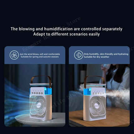 Lenovo Portable Humidifier Fan Air Conditioner Household Small Air Cooler Hydrocooling Air Adjustment For Office 3 Speed Fan New