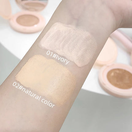 Gege Bear Milky Pink Cushion - Soft Matte Blurring Cover, Skin-Like Nude Finish, 12H Wear, Clean Beauty Lightweight Foundation