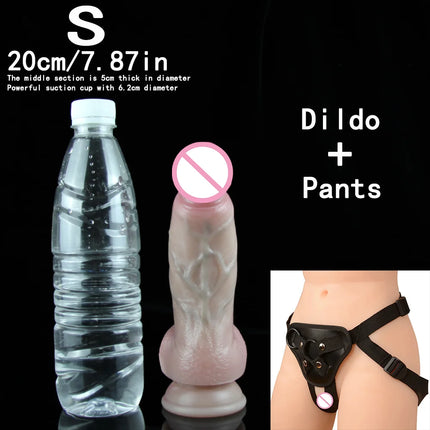 Oversized Soft Realistic Thick Dildo Big Dick Anal Plug Vaginal Masturbators Suction Cup Silicone Penis Gay Sex Toys for Women