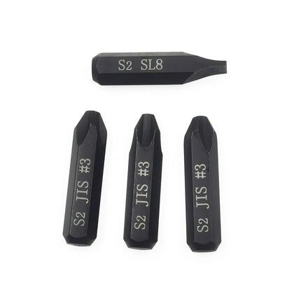 36mm JIS Impact Screwdriver Bits with 5/16“ Hex Shank, S2 Alloy Steel-Ideal for Japanese Automotive and Motorcycle Repairs