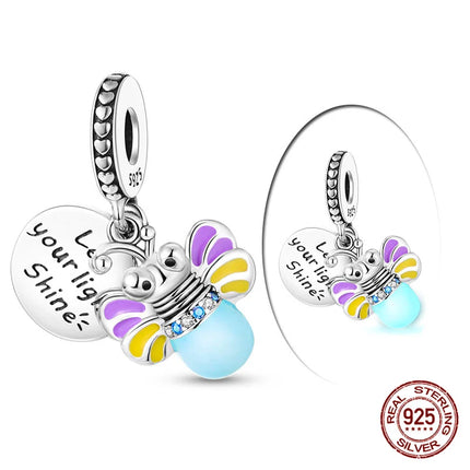 Hot Original 100% 925 Sterling Silver Chameleon Beads Firefly Charms Fit Original Bracelet DIY Jewelry Making Women's Gift