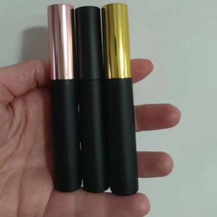 10/30/50/100pcs 10ml Lip Gloss Tubes Matte Black Lip Balm Bottle Empty Eyeliner Mascara Cosmetic Container Packing Container