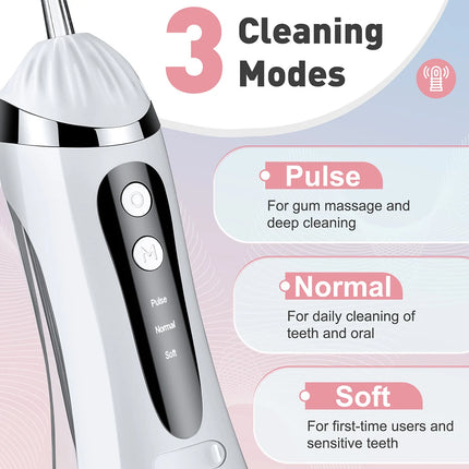 Water Flosser Cordless Oral Irrigator USB Rechargeable IPX6 Portable Dental Water Jet Teeth Cleaner For Home Travel Braces Care