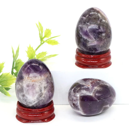 30x40mmNatural Crystal Stone Yoni Egg Polished Amethyst Quartz Healing Mineral Ball Kegel Exercise Massage Craft Home Decor Gift