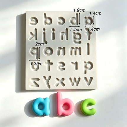 Capital Lower Case Letter Silicone Sugarcraft Mold Cookie Cupcake Chocolate Baking Mold Fondant Cake Decorating Tools