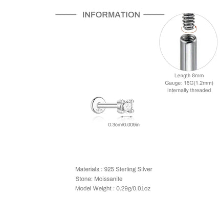Aide Mini 2/3/4mm Moissanite Earring For Women 925 Sterling Silver Earring INS Trend Wedding Ear Studs Jewelry Brincos de Pratas