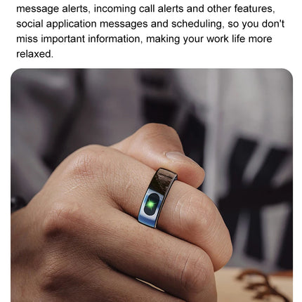 R08 Smart Ring Men Women Touch Control Function IP68 5ATM Waterproof Step Count Multi Sport Health Monitor Heart Rate Smart Ring