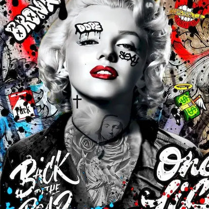 Graffiti Pop Artwork Famous Portrait Canvas Painting Posters Street Wall Art Picture for Living Room Home Decoration