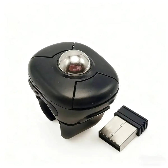 Trackball Ring Mouse Bluetooth Wireless Dual-mode Air Mouse for PPT Browsing Tiktok YouTube Novel Page Turning PC Tablet Phone