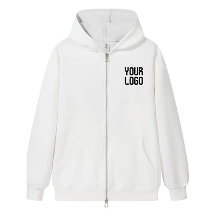 New Fashion Men's and Women's Zipper Hoodie for Spring and Autumn/Winter Casual Hoodie Sportswear Men's Top Solid Color Hoodie M