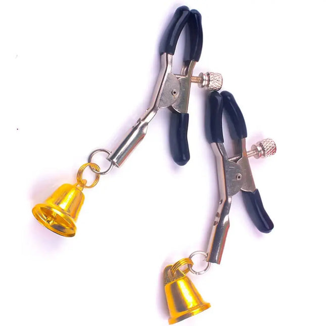 Adjustable Nipple Clamps with Bells Harness BDSM Adult Game Fantasy Clitoris Clips Sexy Breast Stimulator Flirting Toy For Women