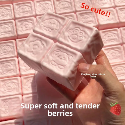Moist Strawberry Milk Chocolate Cake Bread Squishy Toys Slow Rising Fidget Toy Sensory for Stress Relief Squeeze for Kids Adults