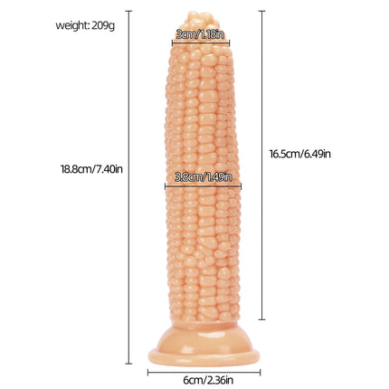 Unique Corn-shaped Dildo Grain Design with Strong Suction Cup Butt Plug Adult Sex Toy Anal Plug Erotic Male Masturbator Pleasure
