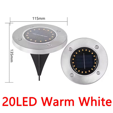 1/4/8Pack Solar Lights Outdoor 8/20LEDs Disk Underground Lamp Spotlight Buried Solar Light for Home Garden Lawn Yard Decoration