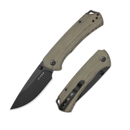 Kizer Folding Knife T1 BD V3490.2BA1/V3490.2BA2 T1 CD V3490.2CA1/V3490.2CA2 Micarta/G10 Handle With Nitro-V Blade Pocket Knives
