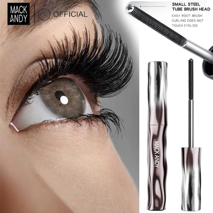 MACKANDY New Steel Pipe Black Technology Mascara Upgrade Non-Clumping Smudge-Proof Long Lasting No-Flake Waterproof Mascaras
