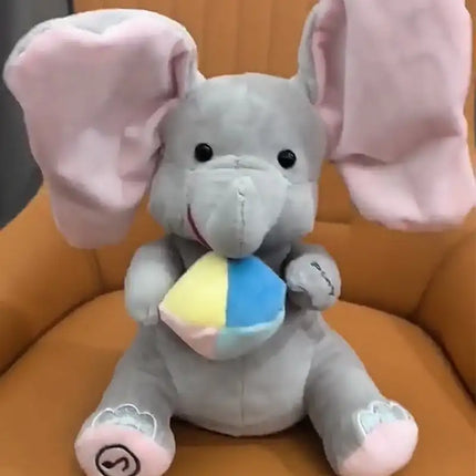 Animated Elephant Toys Plush Singing Elephant with Ears Moving Electric Plush Toy Cute Elephant Stuffed Animal Toy for Baby Gift