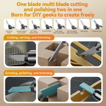 Awgem KE5 Handheld Ultrasonic Cutter Ultrasonic cutting knife DIY Electric Carving Tool for Plastic/Resin/3D Printing/Textile