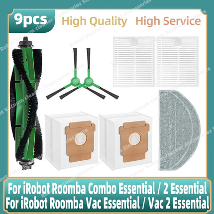 Compatible For iRobot Roomba 105 Combo, Roomba Combo Essential / 2 Essential  Main Side Brush Hepa Filter Mop Dust Bag Parts