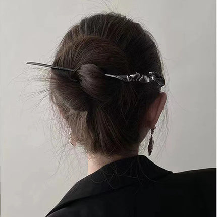 New Metal Hairpins Luxury  Women Hair Clip Pins Red Flower Hair Stick Hairstyle Design Tool Hair Accessories Gifts