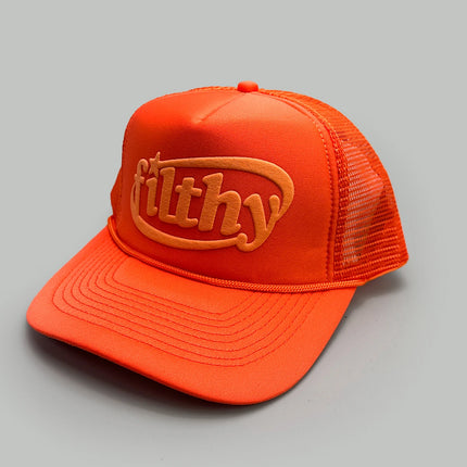 Color Block Filthy Letters Baseball Hats New Unisex Sunshade Color Block Breathable Personal Versatile Mesh Fashion Trucker Caps