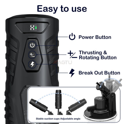 Automatic Male Masturbator Telescopic Rotation Masturbation with Suction Cup for Men Simulation Blowjob Piston Sex Toy for Men