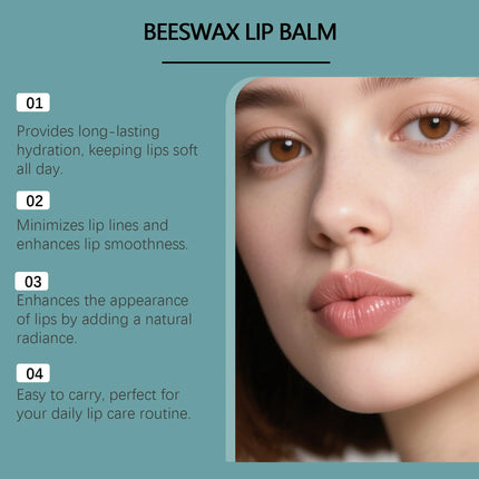 Mint Beeswax Lip Balm Improve Dryness Reduce Dead Skin Fade Lips Lines Non-Sticky Moisturizing Brighten Lipstick Daily Lip Care