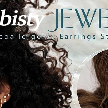 Bobisty 1pc Earrings for Sensitive Ears Surgical Stainless Steel Earrings for Women Dainty Flat Back Earring Stud Hoop Cartilage