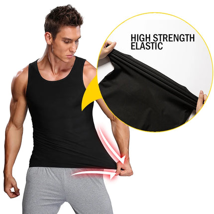 Hot Slimming Sauna Sweat Vest for Men Heat Trapping Pullover Sweat Enhancing Vest Workout Body Shaper Reduce Weight Tank Tops