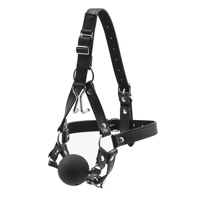 Adult Products 3 Size Open Mouth Gag Ball bdsm Bondage Harness Nose Hook Flail Hanging Nose Hook Plug Restraints SM Sex Toys
